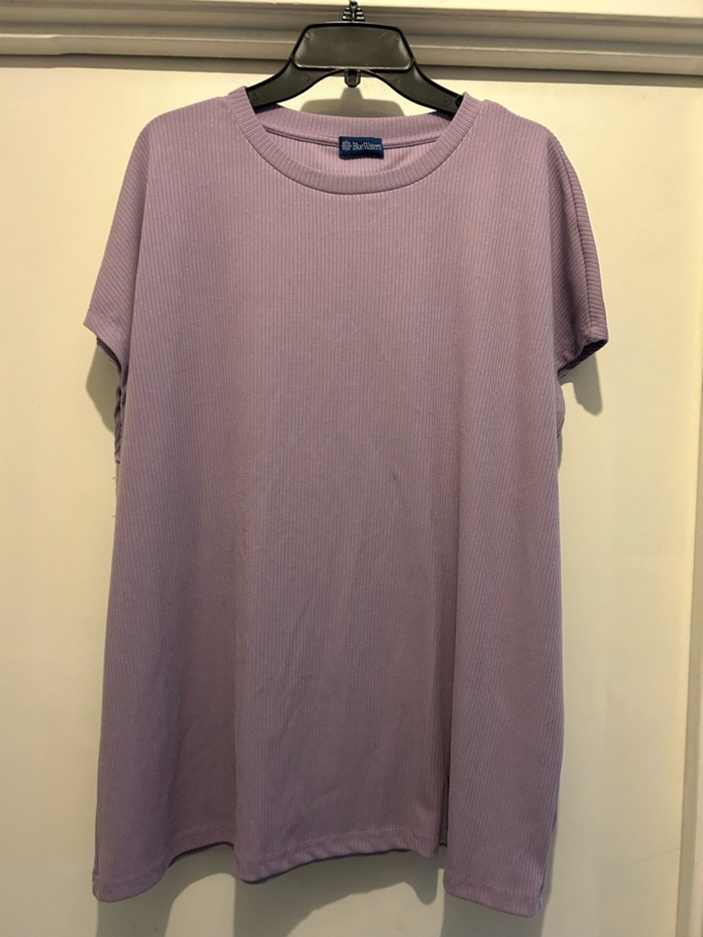Lavender Ribbed Short Sleeve Tee